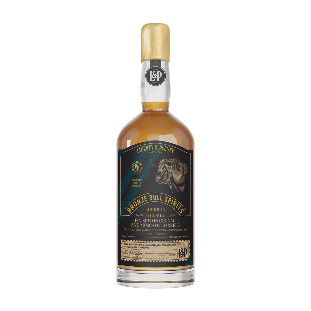 Bronze Bull Bourbon Batch #6 Finished in Cognac and Moscatel Barrels