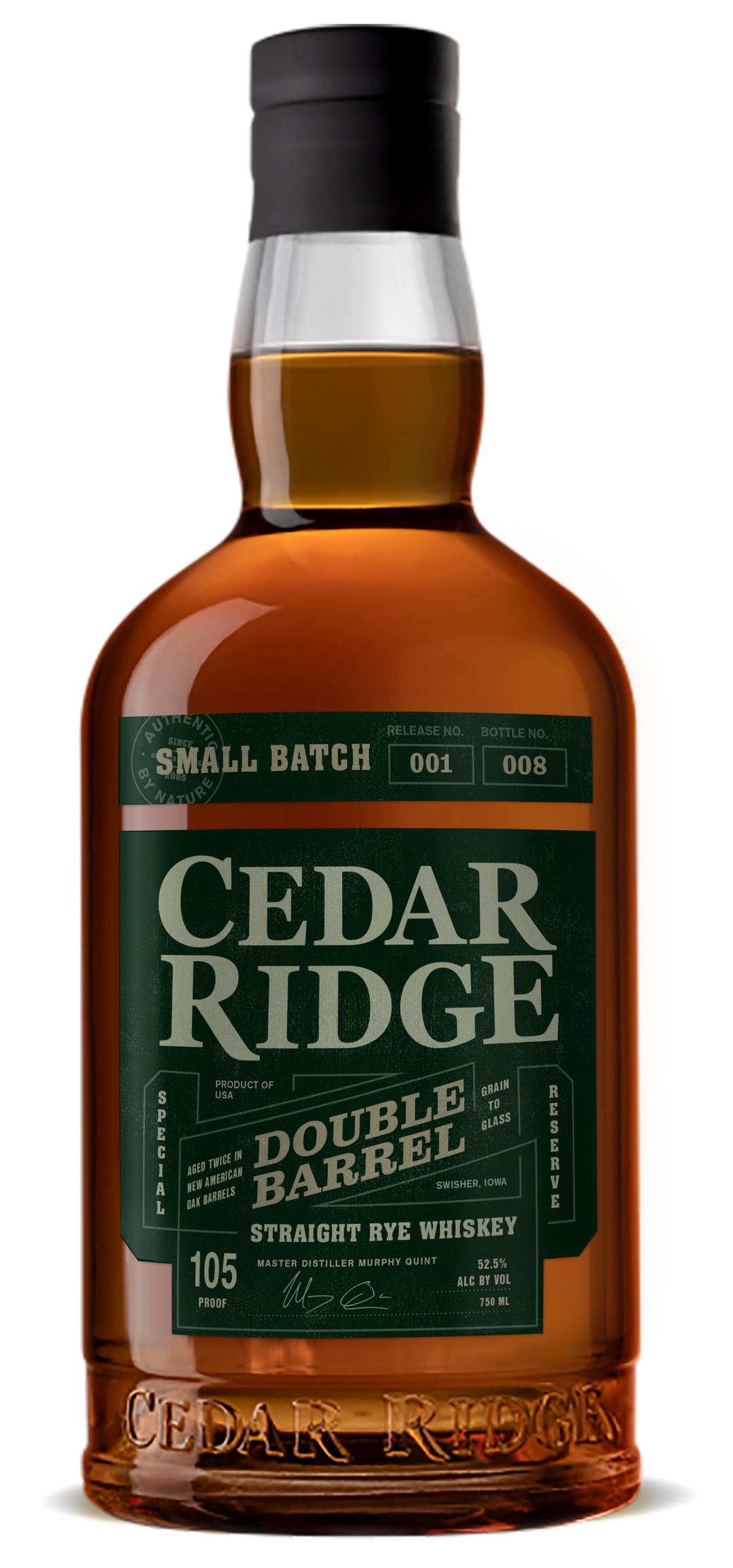 Cedar Ridge Double Barrel Rye Whiskey