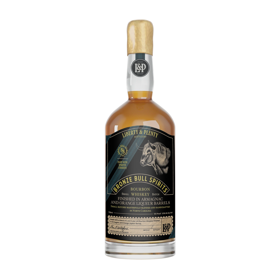Bronze Bull Bourbon Batch #7 Finished in Armagnac and Orange Liqueur Barrels