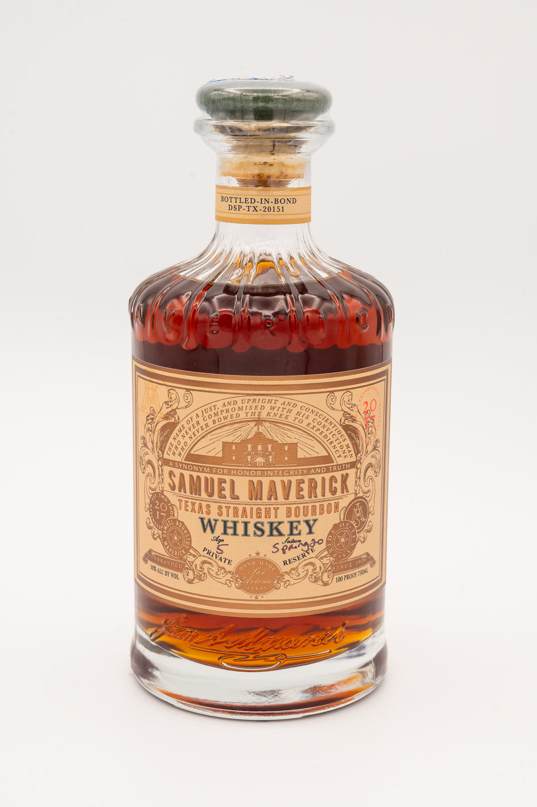Samuel Maverick Private Reserve Bottled in Bond Bourbon