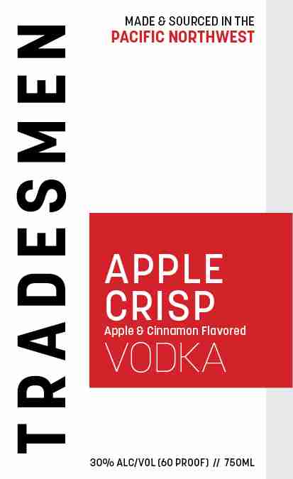 Apple Crisp Vodka- Presale